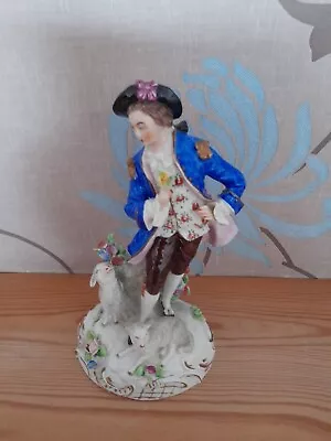 Buy Sitzendorf Porcelain Figurines. Gentleman With Sheep. (Slight A/f) • 9.99£