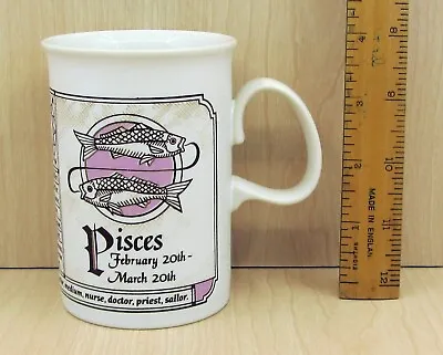 Buy Vintage Dunoon Pisces The Fishes Stoneware Mug Zodiac Made In Scotland • 11.95£