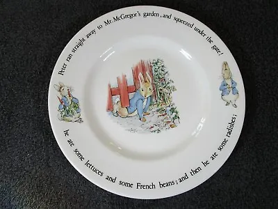 Buy Lovely Vintage Wedgwood Beatrix Potter Peter Rabbit Porcelain China Plate 20cm • 13.95£