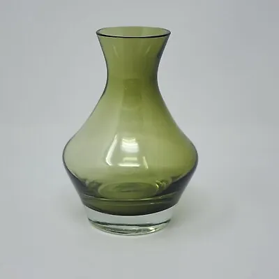 Buy 1960s Olive Green Glass Bud Vase By Tamara Aladin For Riihimäen Lasi Oy VTG • 45.88£