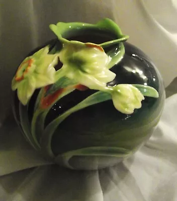 Buy Vintage Beautiful Narcissi Franz Porcelain Vase • 29.99£