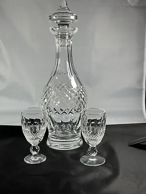Buy Waterford Colleen Pattern Crystal Decanter And 2 Colleen Crystal Sherry Glasses • 114.99£