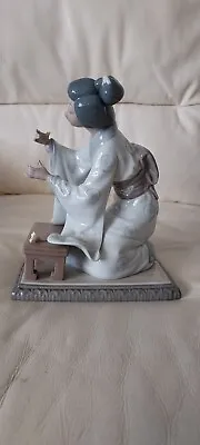 Buy Lladro Japanese Girl Decorating Figurine #4840 Geisha Flower Arranger READ • 19.04£