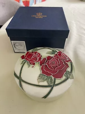 Buy TUPTON WARE Lge 4.5  LIDDED TRINKET BOX Art Nouveau Roses Unused Boxed TW2504 • 8£