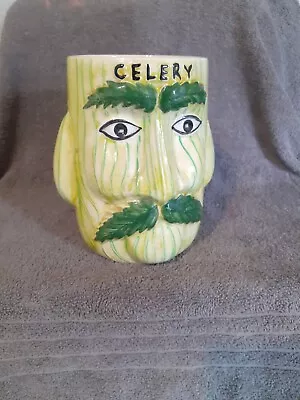 Buy Vintage Celery Jug Face Pot Kensington Pottery • 10£