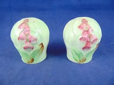 Buy Vintage Carlton Ware  Green Foxglove Leaf Salt And Pepper Pots With Bungs • 5.99£