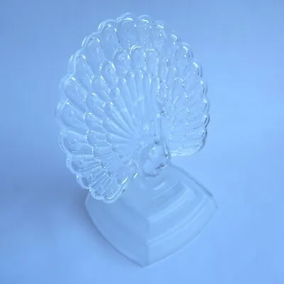 Buy Retro Vintage Cristal D’Arques Lead Crystal Glass Peacock Ornament Figure Clear • 25£