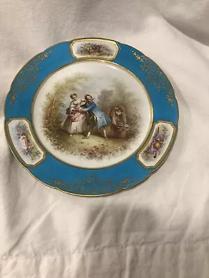 Buy Old Courtship Scene 9 1/2 Inches Plate Signed I Robert • 71.13£