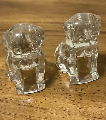 Buy Pair Of 1940's Federal Glass Puppy Dogs Vintage Candy Container Figurine 3” • 11.38£