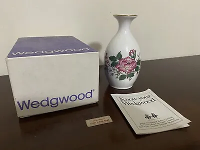 Buy Boxed Wedgwood Hathaway Rose Bone China Arcadian Bud Vase 5192 12cm • 4.99£