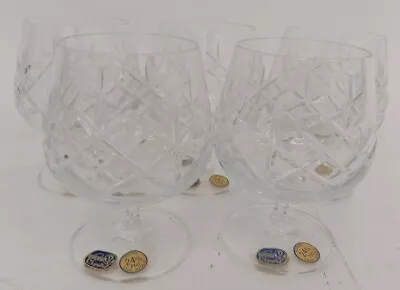Buy X5 Bohemia Crystal - 24% Lead Crystal Glasses/Goblets Collectable Drinkware Used • 6.99£