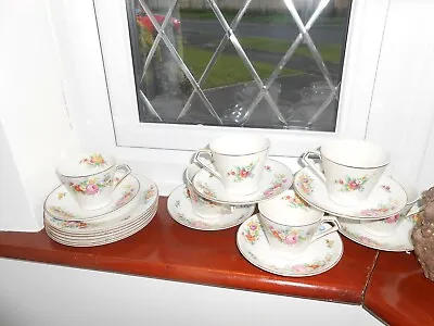 Buy BCM Nelson Ware Pink Roses 17x Lot 6x Cups 5x Saucers & 6x Side Plates  New • 14£