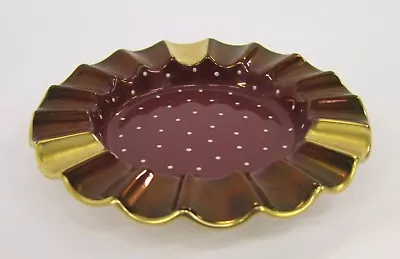 Buy Carlton Ware 'Rouge Royale' - Red & Gold Circular Ashtray -   Made In England. • 38£