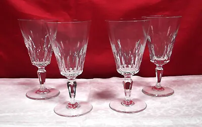 Buy Lot Of 4 Glasses Water 163 MM Crystal Carved Of Baccarat - Service Carcassonne • 137.28£