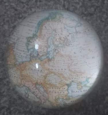 Buy Small Vintage Map Paperweight In Excellent Condition • 9.99£