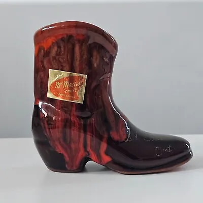 Buy Vintage McMaster Craft Redware Pottery Canada Cowboy Boot St. Catharines Ontario • 17.99£