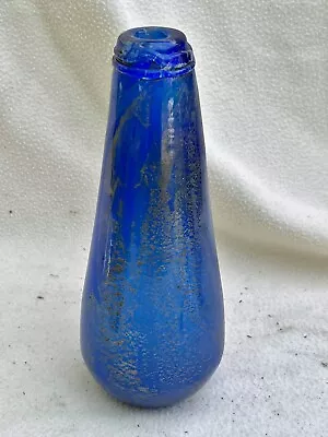 Buy Vintage Small Cobalt Blue Glass Bottle Home Decor • 9.99£