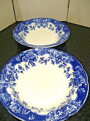 Buy Set Of 2 Blue And White Bowls Circa 1900 Crown Pottery Art Pottery Co • 65£