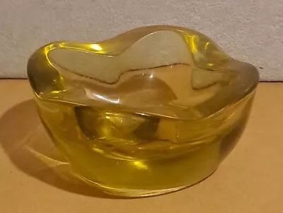 Buy Golden Yellow Glass Bowl Sklo Union Czech  • 6£