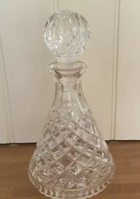 Buy Gorgeous Heavy Cut Glass Vintage Crystal Ships Decanter, No Visible Damage • 14£