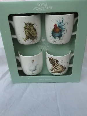 Buy ROYAL WORCESTER WRENDALE DESIGNS SET OF 4 MUGS  *New Boxed* • 34.99£