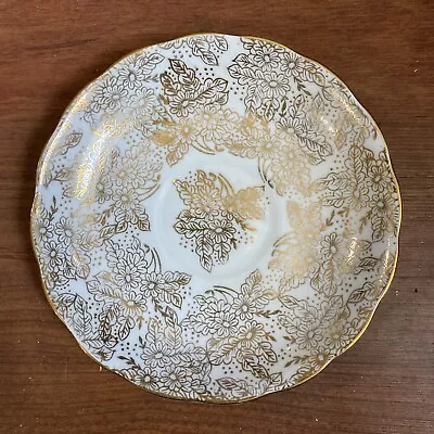 Buy Vintage Colclough Bone China 5.5” Saucer Gold Floral Daisy  Made In England • 5.50£