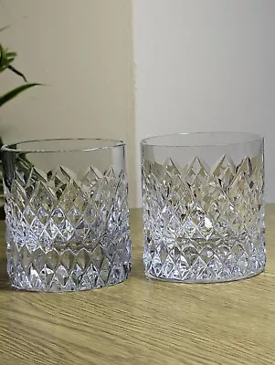 Buy Vintage Crystal Whisky Tumblers 3  Diamond Cut Heavy Quality Hand Crafted Superb • 12.25£
