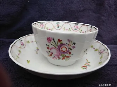 Buy Antique Fine (GOOD CONDITION) English Porcelain Tea Bowl & Saucer New Hall • 23£