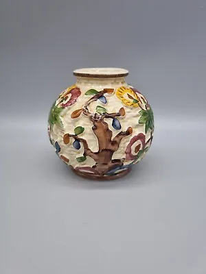 Buy A Tony Wood Studio Pottery Small Bulb Vase, Tree Of Life Design. • 18£