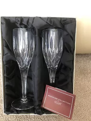 Buy Redhouse Collection - Stuart Crystal Pair Champagne Flutes In Presentation Box • 22£