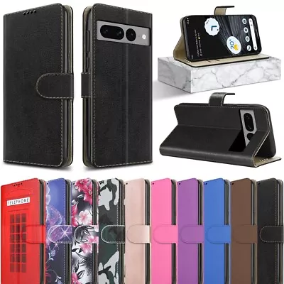 Buy For Google Pixel 8 Pro / 7A / 7 Case, Slim Leather Wallet Flip Stand Phone Cover • 5.95£
