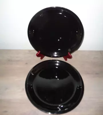 Buy 4 MIDWINTER Stoneware Black 10.75  Dinner Plates • 48.65£
