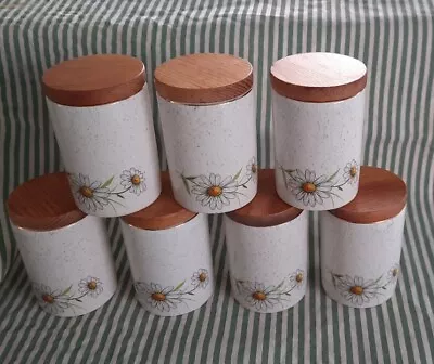 Buy Kernewek Cornish Pottery Spice Jars X7 Daisy Vintage Foster Brothers • 25£