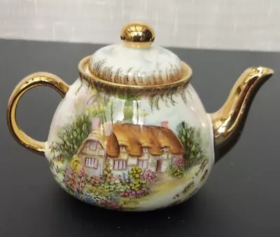 Buy Vintage Teapot G.Everill Teapot Country Cottage Bone China England Signed  • 12.99£