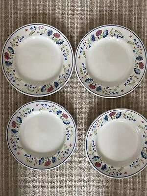 Buy 4 BHS Priory Pattern Tea Side Plate  17.5cm White Pink Blue Floral • 10£
