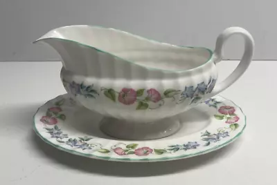 Buy Royal Worcester Bone China English Garden Gravy Boat With Underplate ( M118) • 18.99£