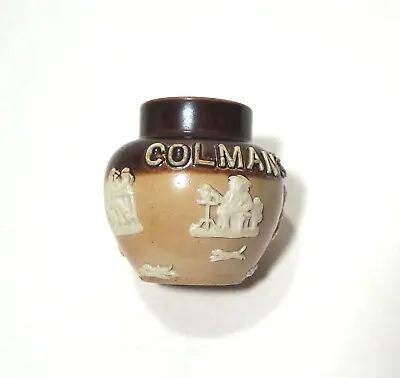 Buy Antique Vintage Royal Doulton Colmans Mustard Miniature Stoneware Pot Jar • 15.95£