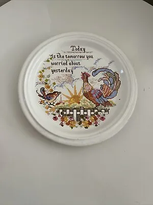 Buy Poole Pottery Taperstry Plate -Today Is The Tomorrow You Worried About Yesterday • 10£