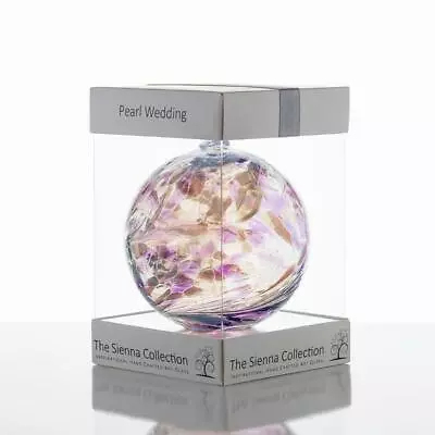 Buy Pearl 30th Wedding Anniversary  Sienna Glass Friendship Ball Hand Craft Ornament • 14.99£