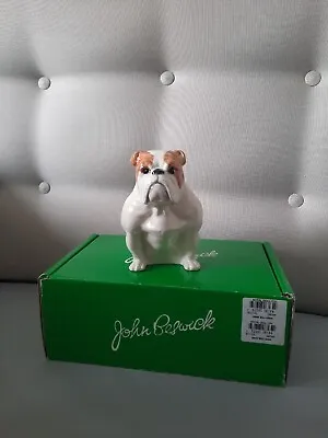 Buy Beswick Dogs 'Bulldog' D222 White And Tan Gloss - Made In England! • 22£
