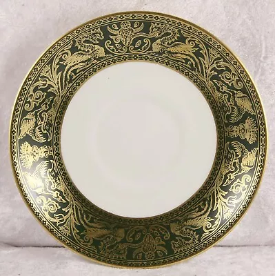 Buy Wedgwood Florentine Green  & Gold Side Plate 6 Inches Across Round Ceramic • 1.50£