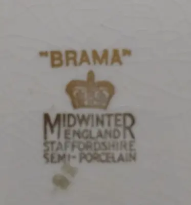 Buy Vintage Brama Chintz Midwinter Staffordshire Bowl Planter C1947 Semi Porcelain • 17.99£