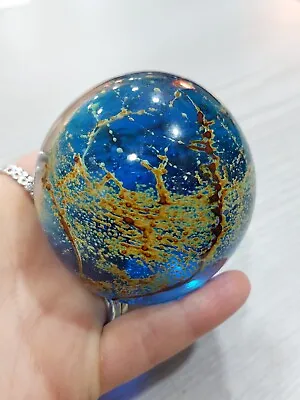 Buy Mdina Glass Vintage Paperweight Blue No. 1010 • 25£