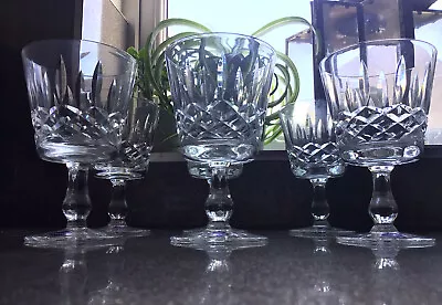 Buy Set Of 6  Edinburgh Crystal Wine Glasses Original Labels Handblown Star Base • 49.95£