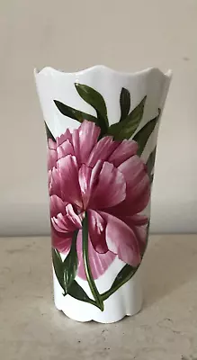 Buy Aynsley Vase Chelsea Flowers Pink Fine Bone China 15 Cm High • 12.99£