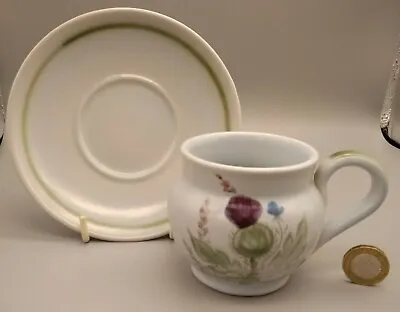 Buy Vintage Buchan Stoneware Tea Cup & Saucer Thistleware Portobello Scotland #d • 10.99£