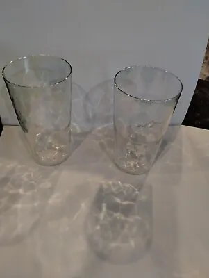 Buy RARE- Set Of 2 Depression Glass Iridescent Diamond Optic Drinking Glass -Tiffin? • 19.35£
