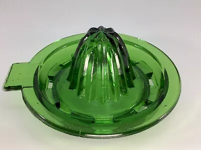 Buy Depression Glass Juicer Emerald Green Vintage • 14.14£