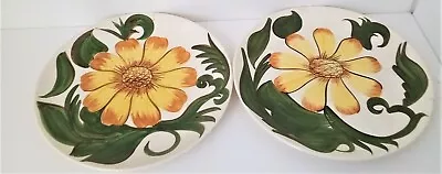 Buy Wade England Royal Victoria Pottery Plates X 2 SUNFLOWER D24cm 1950s Vintage • 18£