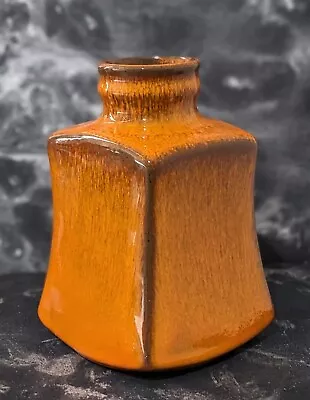 Buy Gräflich Ortenburg Orange And Brown Rare Retro Bottle Vase • 28.99£